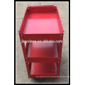 Four wheels three layers metal platform service cart for fast food restaurant, hotel, restaurant, repair, 4s,train